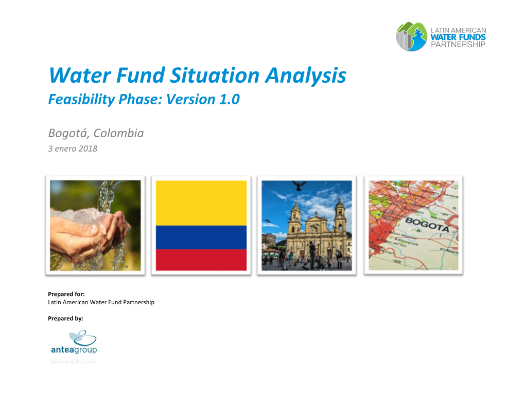 Water Fund Situation Analysis Feasibility Phase: Version 1.0