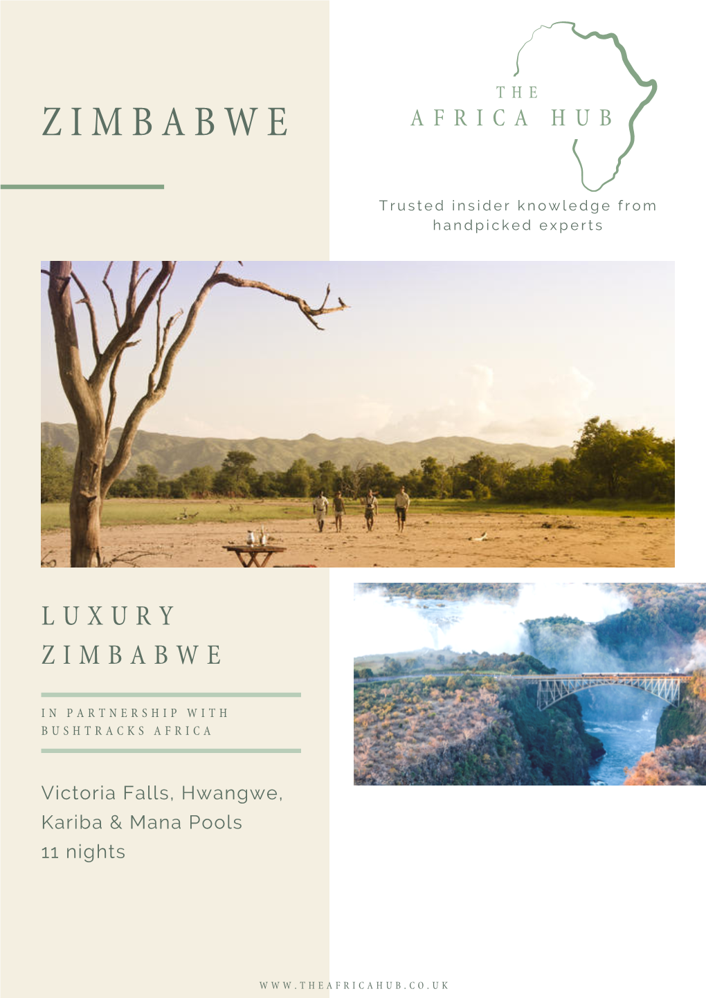 Zimbabwe Luxe: 11 Nights Vic Falls, Hwange, Kariba, Mana Pools