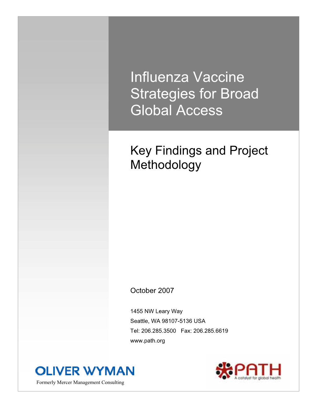 Influenza Vaccine Strategies for Broad Global Access: Key Findings And