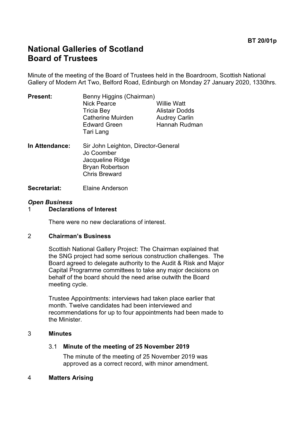 National Galleries of Scotland Board of Trustees