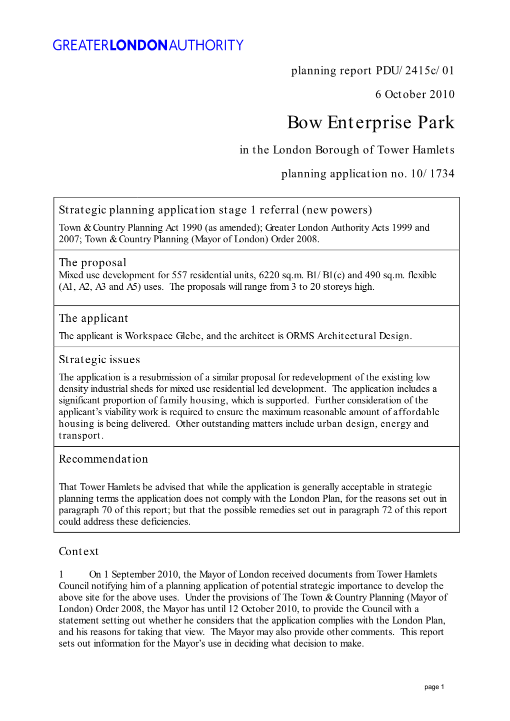 Bow Enterprise Park