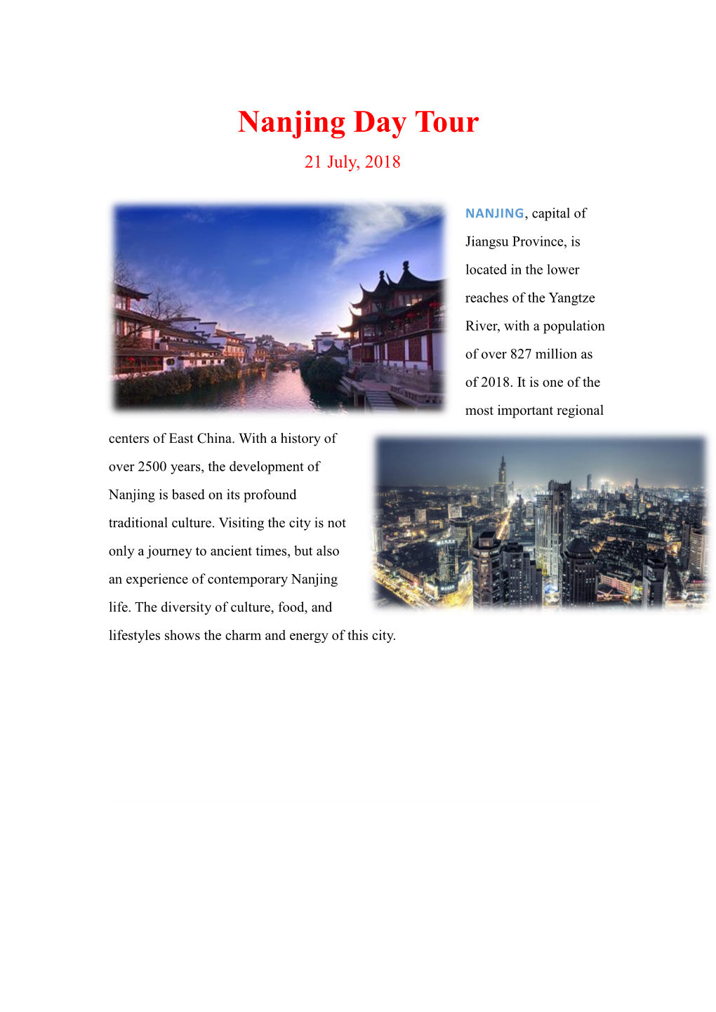 Nanjing Day Tour