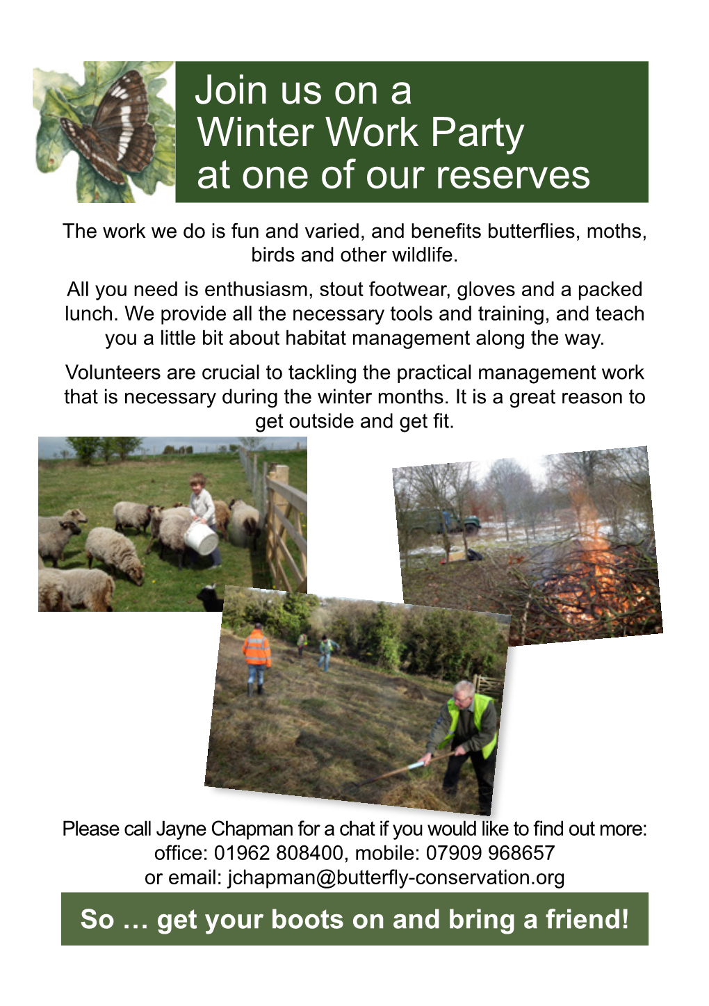 Join Us on a Winter Work Party at One of Our Reserves