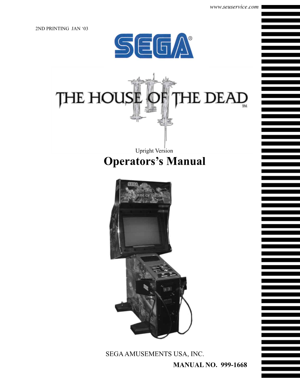 The House of the Dead Iii Upright Type