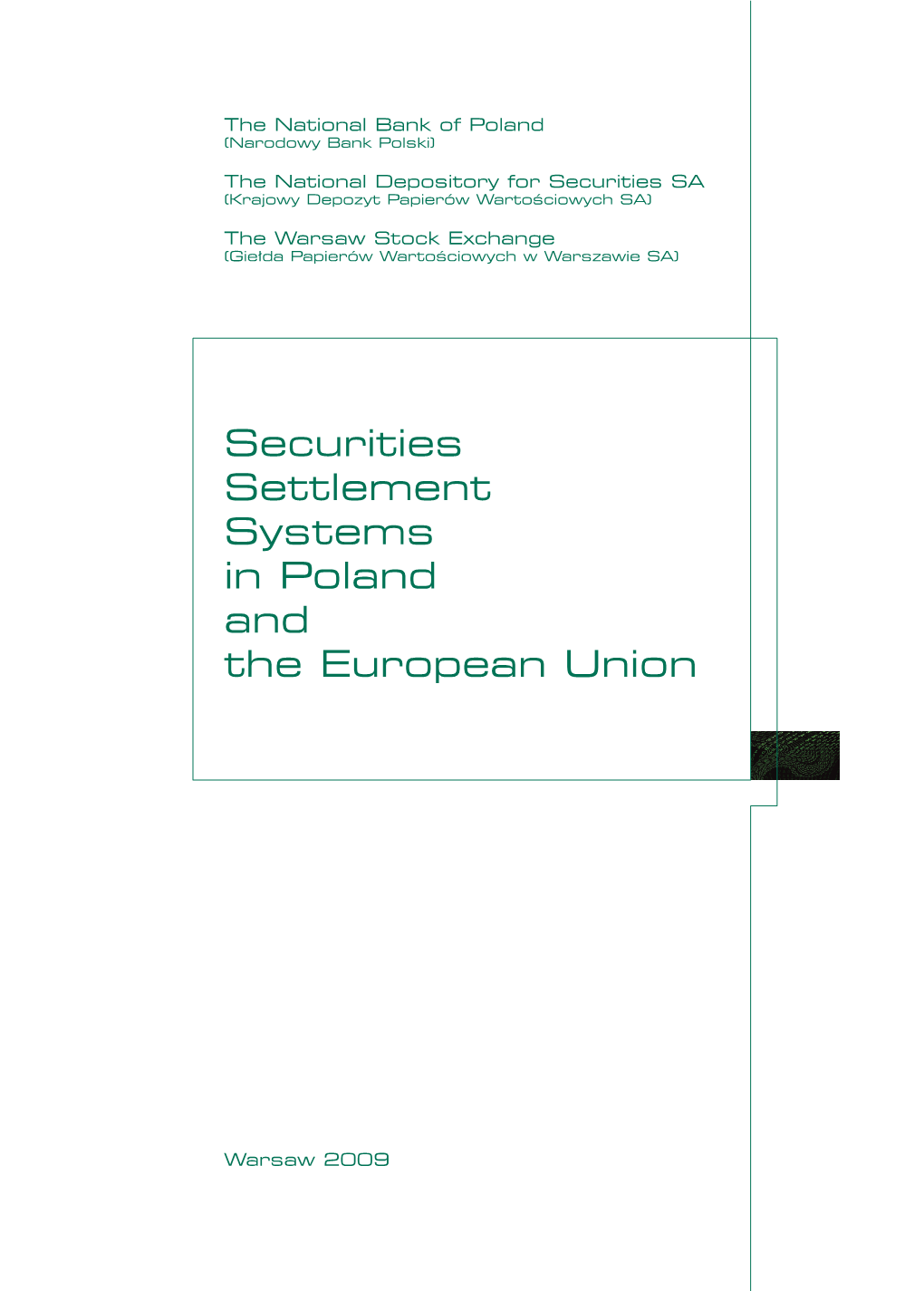 Securities Settlement Systems in Poland and the European Union