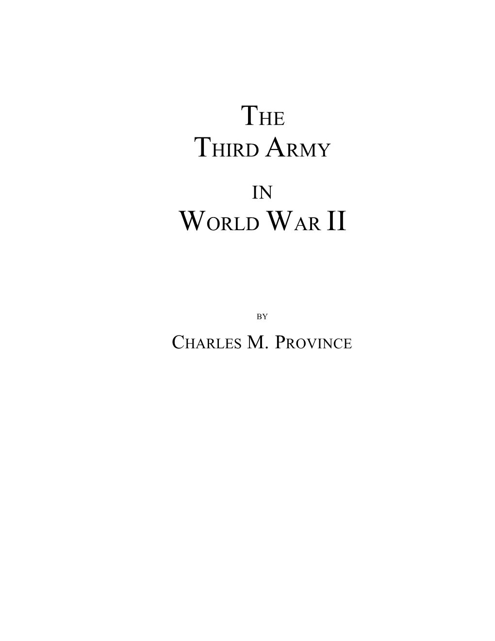 The Third Army in World War Ii