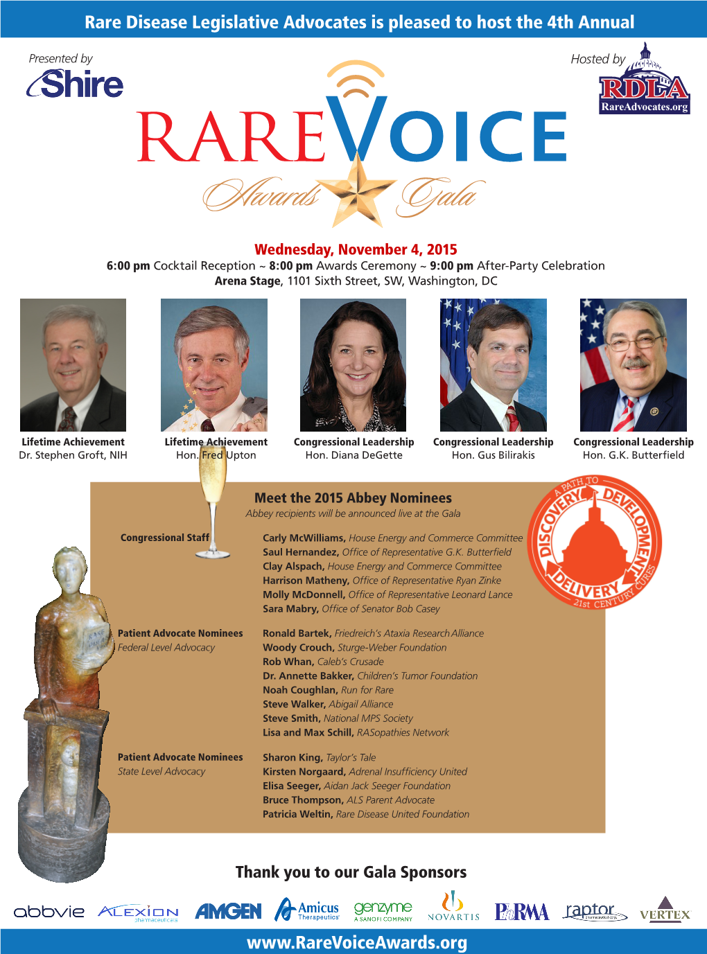 Rare Disease Legislative Advocates Is Pleased to Host the 4Th Annual