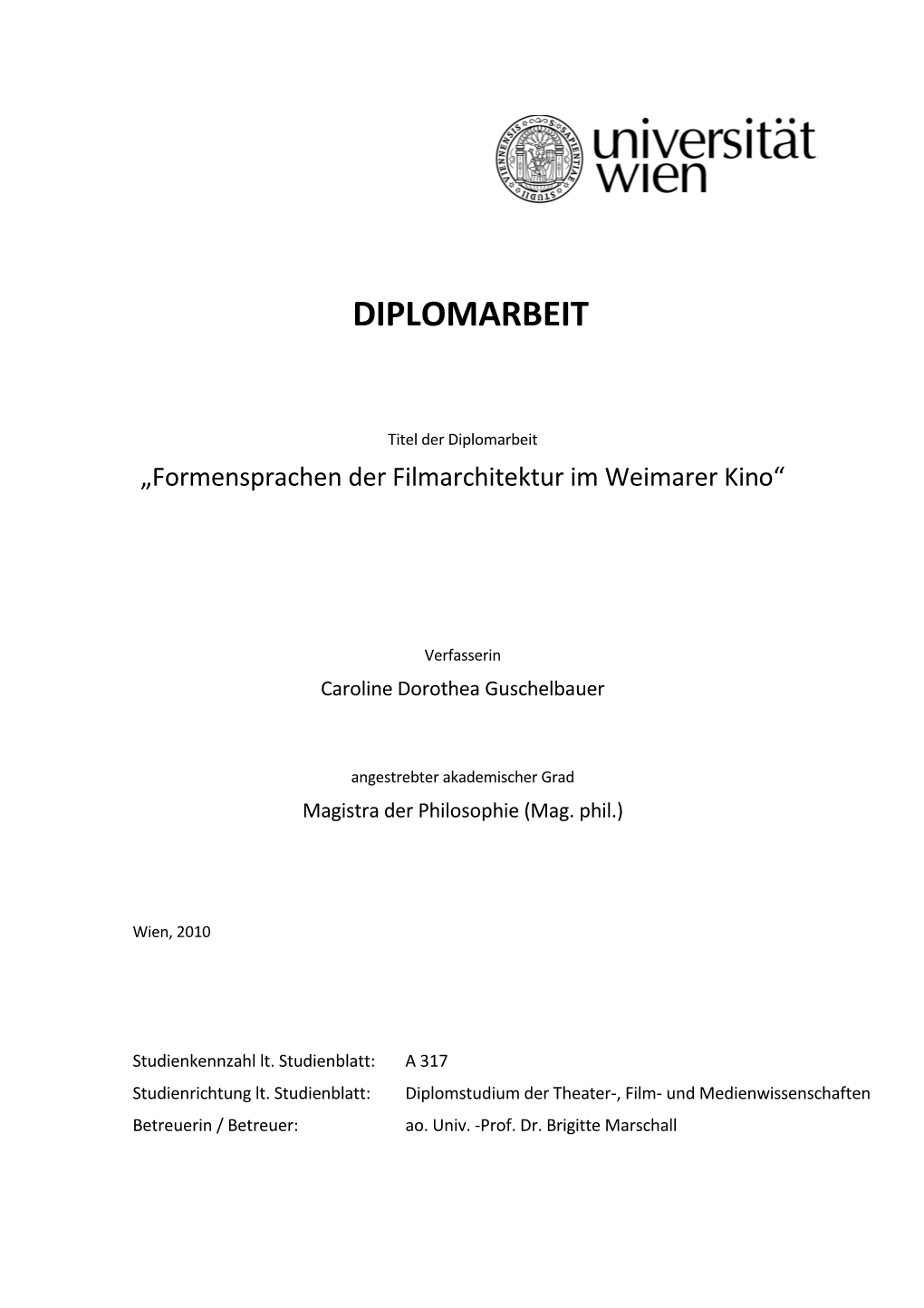 Diplomarbeit