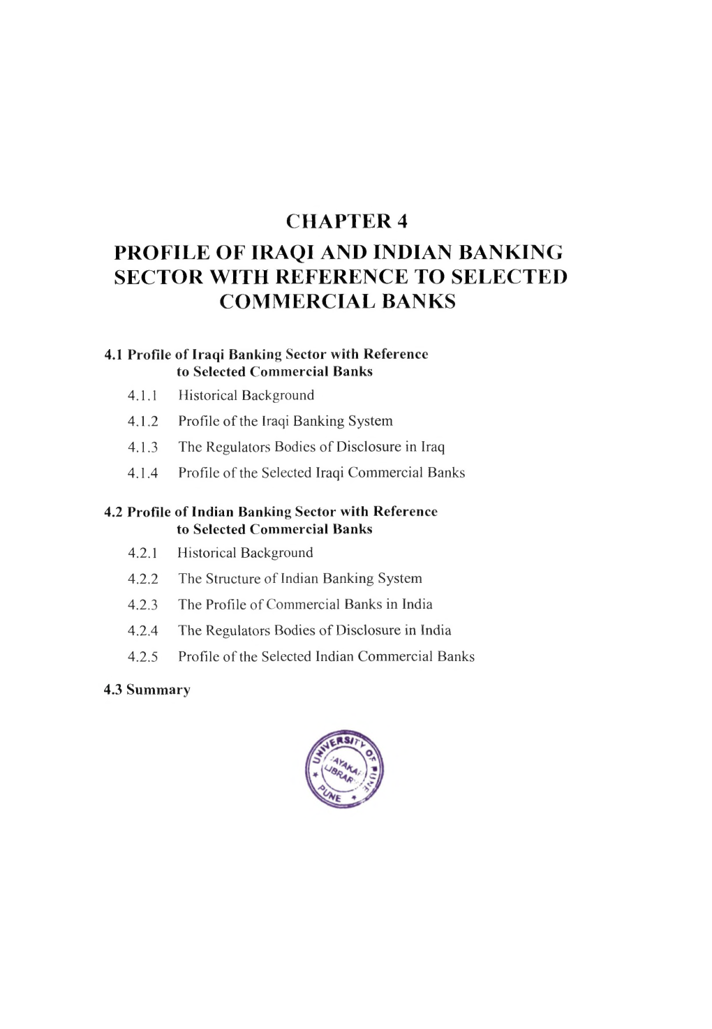 Chapter 4 Profile of Iraqi and Indian Banking Sector with Reference to Selected Commercial Banks