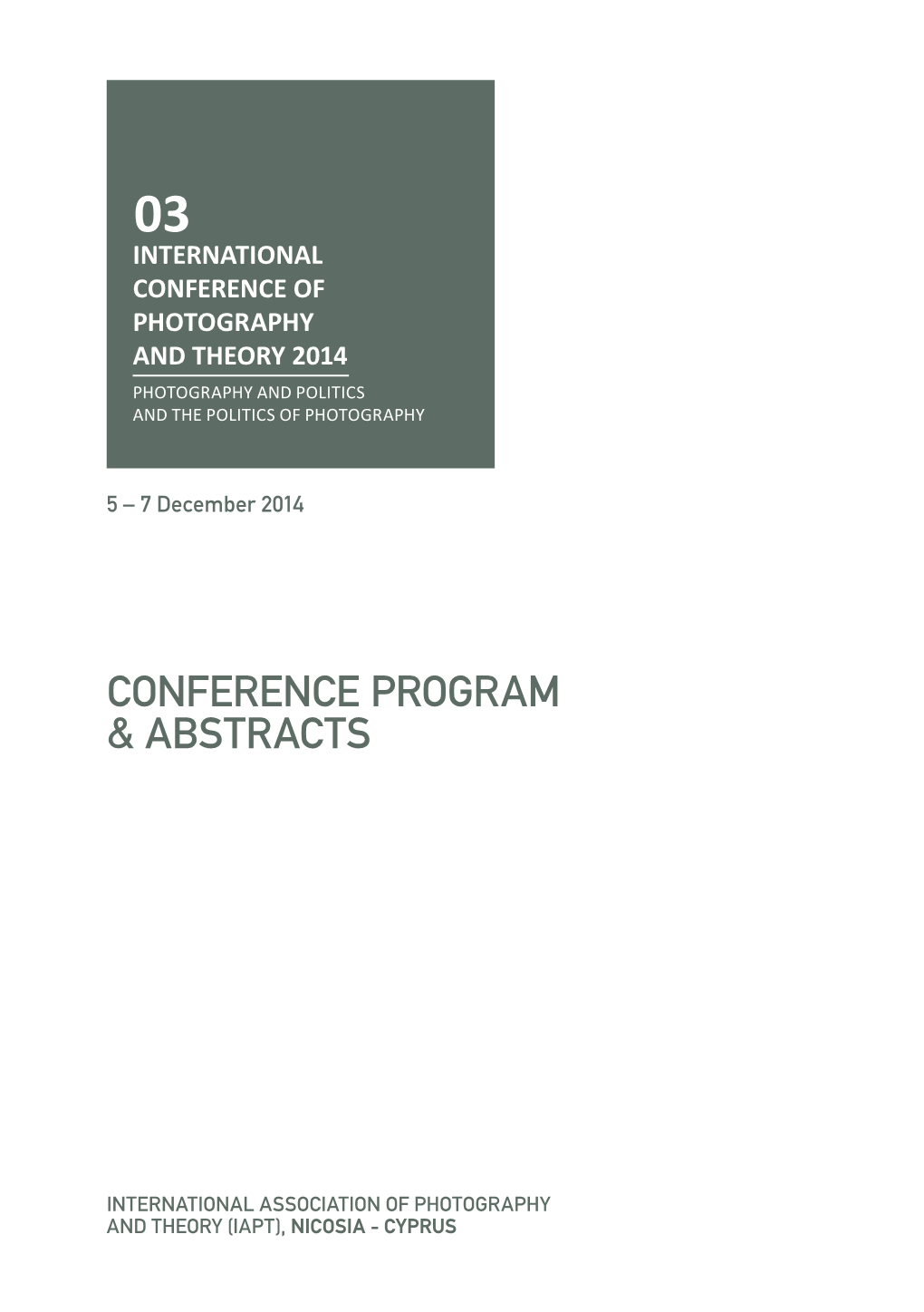 Conference Program & Abstracts