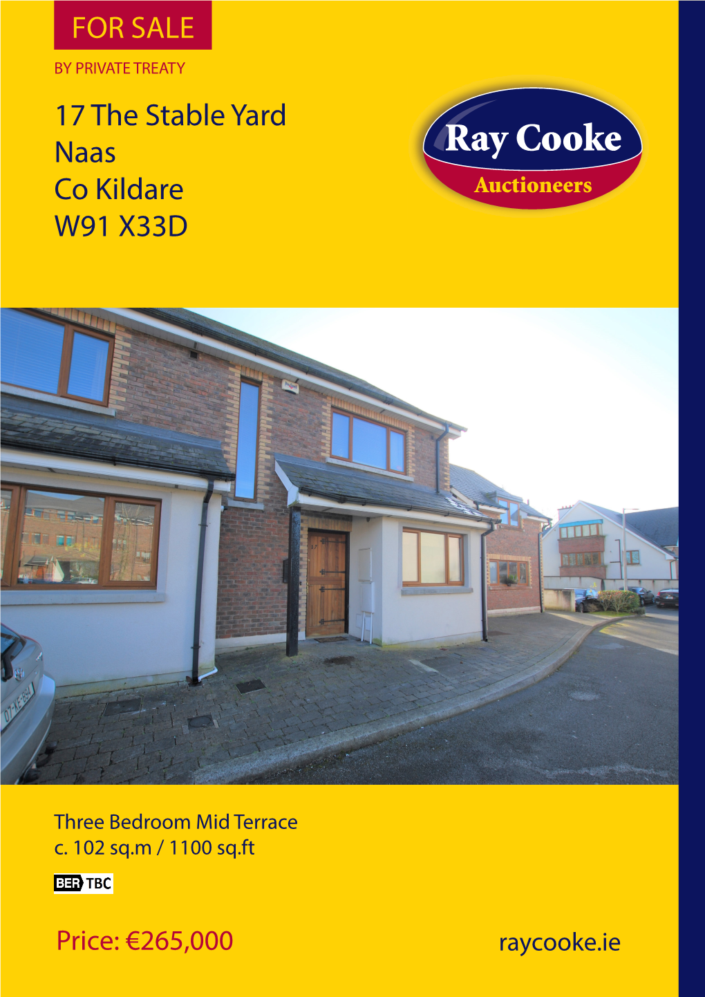 17 the Stable Yard Naas Co Kildare W91 X33D for SALE