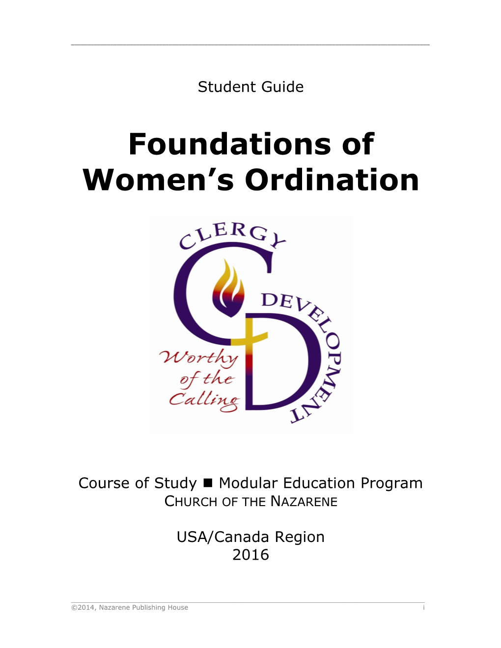Foundations of Women's Ordination
