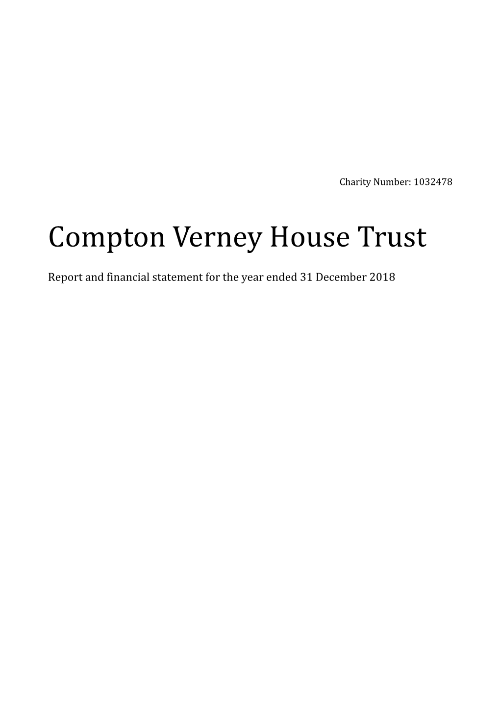 Compton Verney House Trust Annual Report 2019