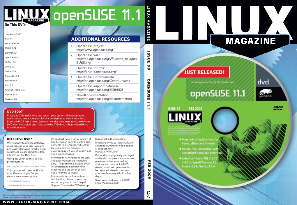 DVD: Opensuse 11.1