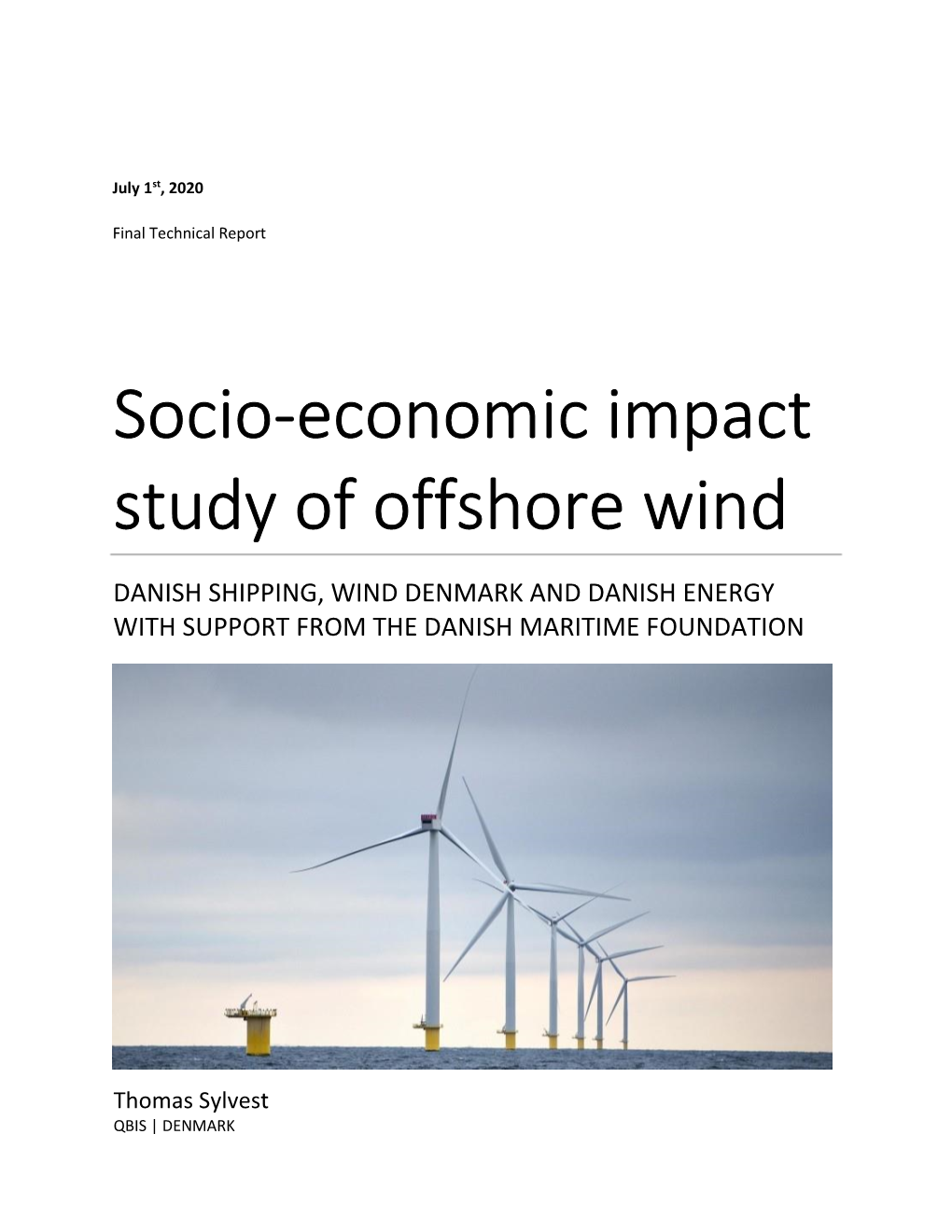 Socio-Economic Impact Study of Offshore Wind