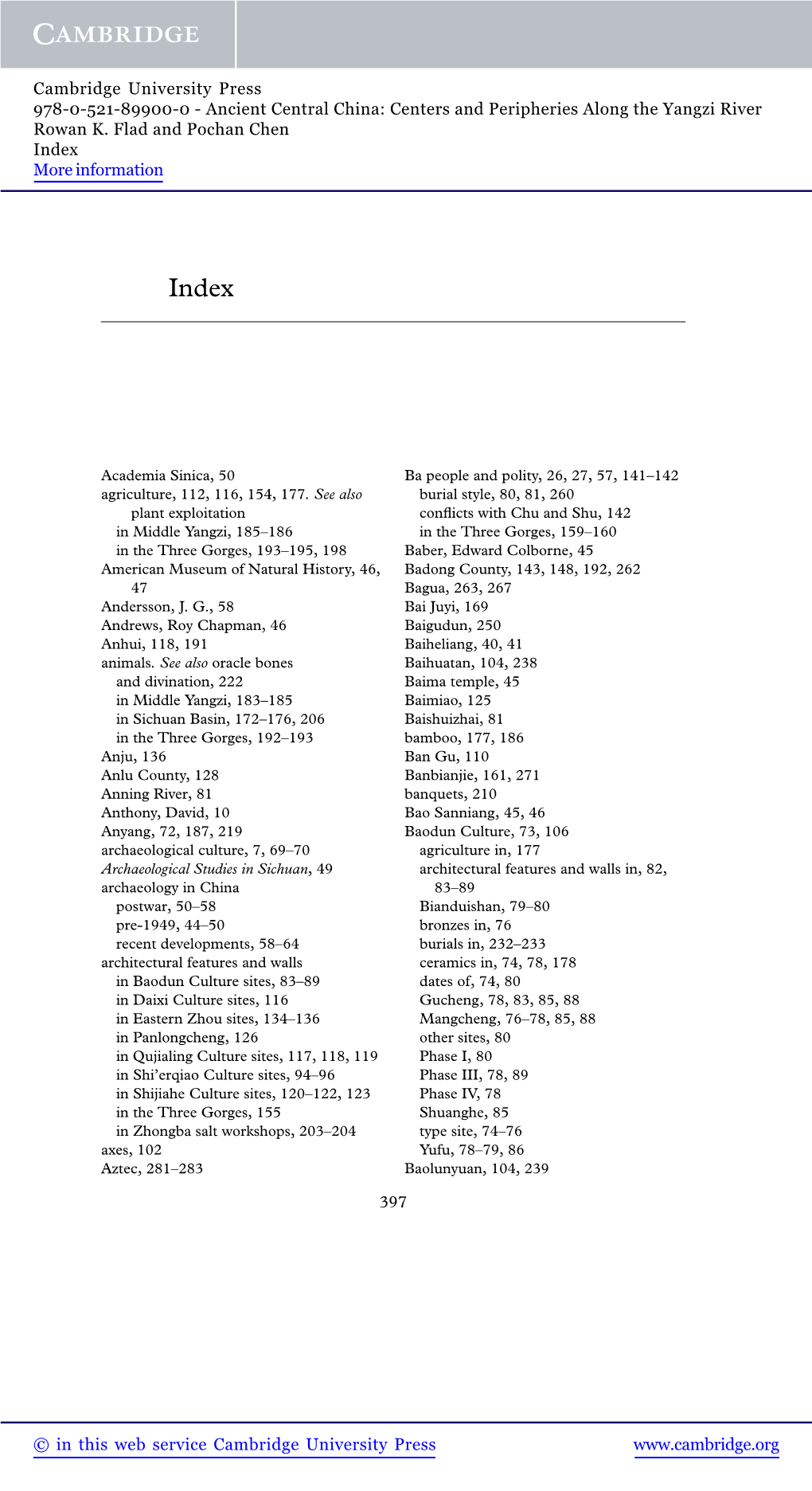 Ancient Central China: Centers and Peripheries Along the Yangzi River Rowan K