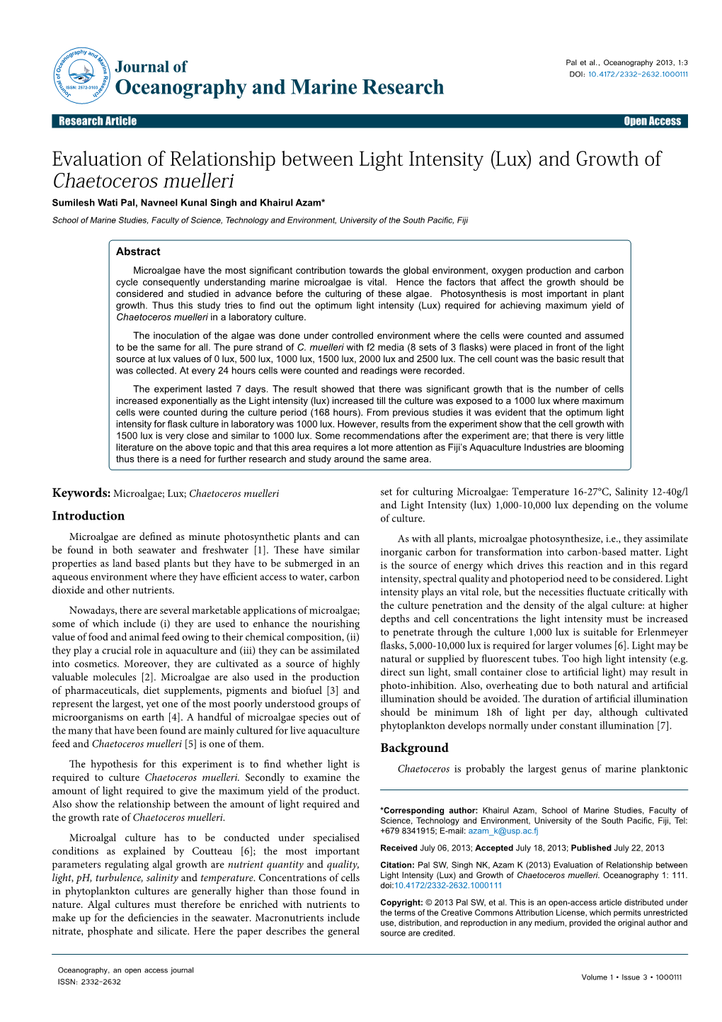 Evaluation of Relationship Between Light Intensity (Lux) and Growth Of