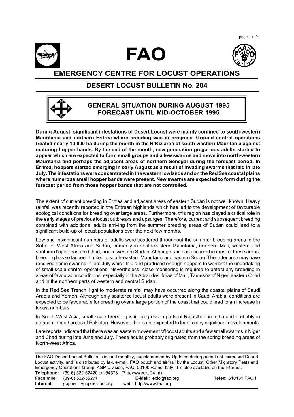FAO Desert Locust Bulletin 204 (English)