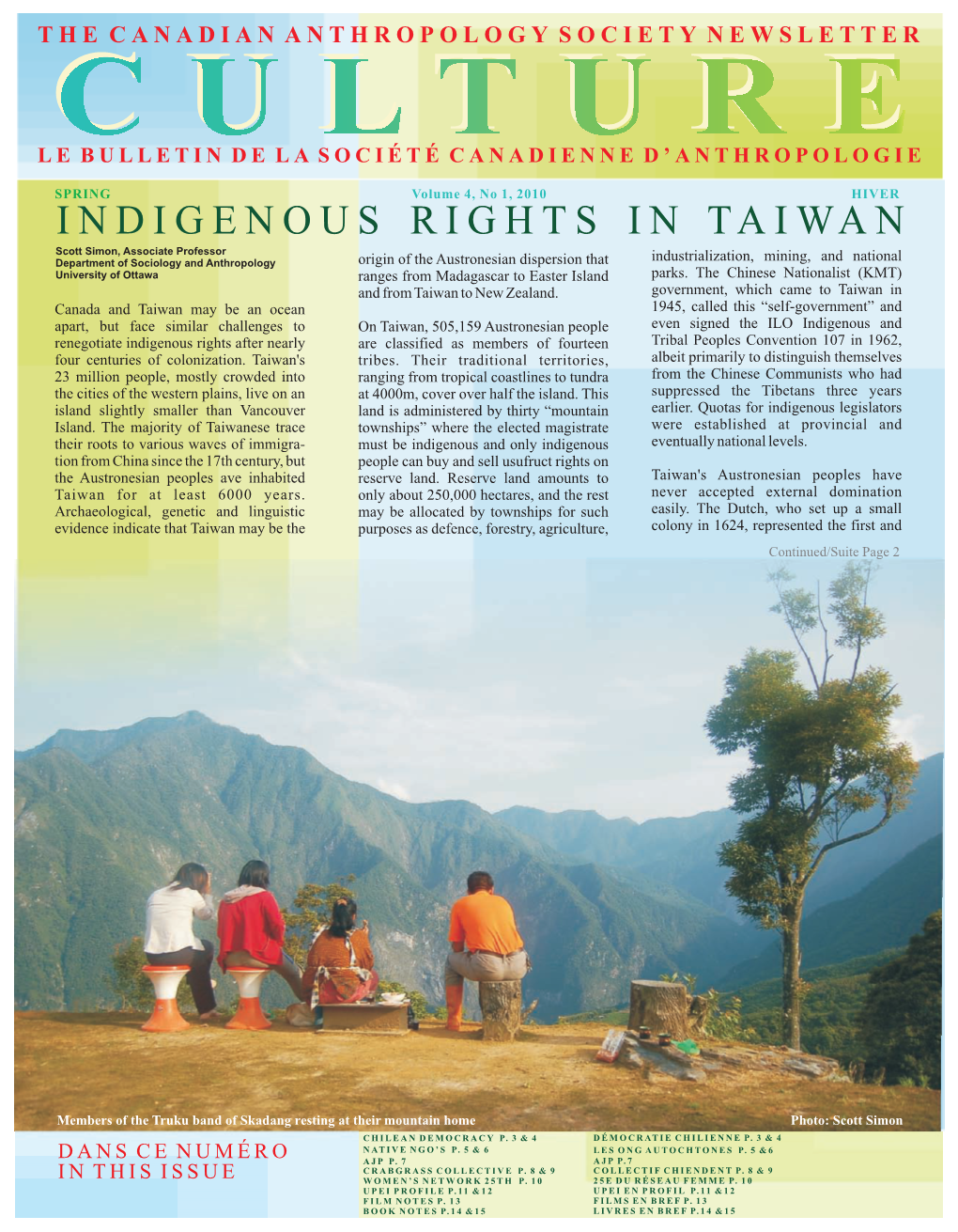 Indigenous Rights in Taiwan