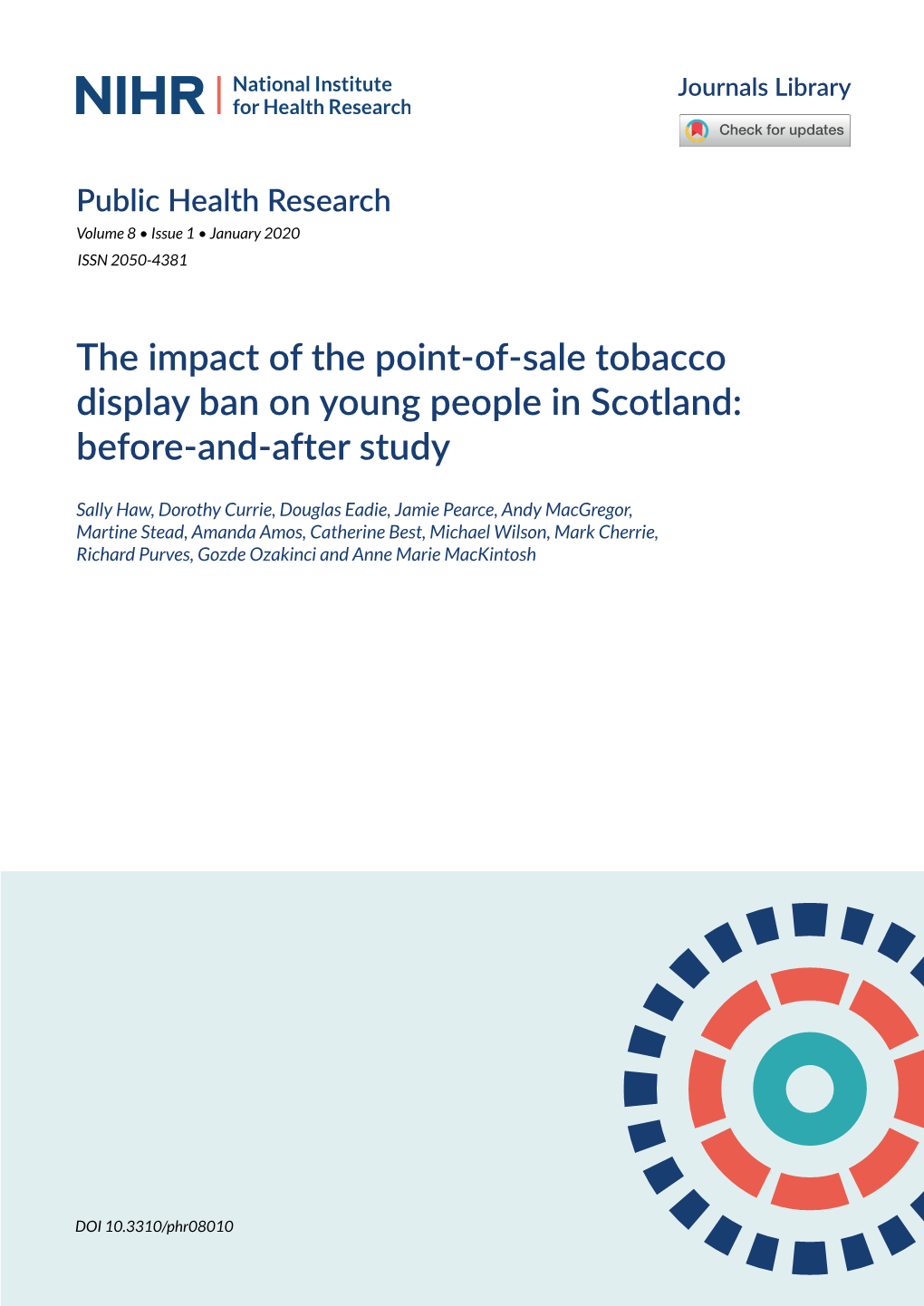 The Impact of the Point-Of-Sale Tobacco Display Ban on Young People in Scotland: Before-And-After Study