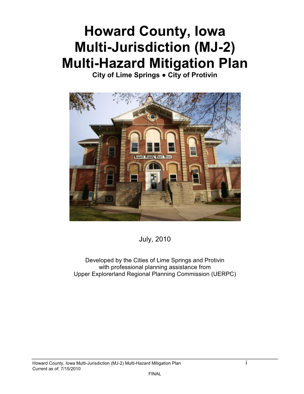 Howard County Hazard Mitigation Plan