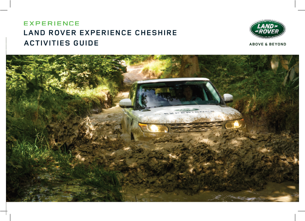 Land Rover Experience Cheshire Activities Guide
