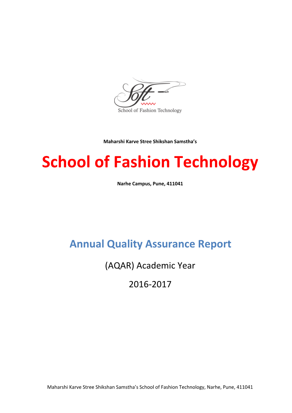 Annual Quality Assurance Report