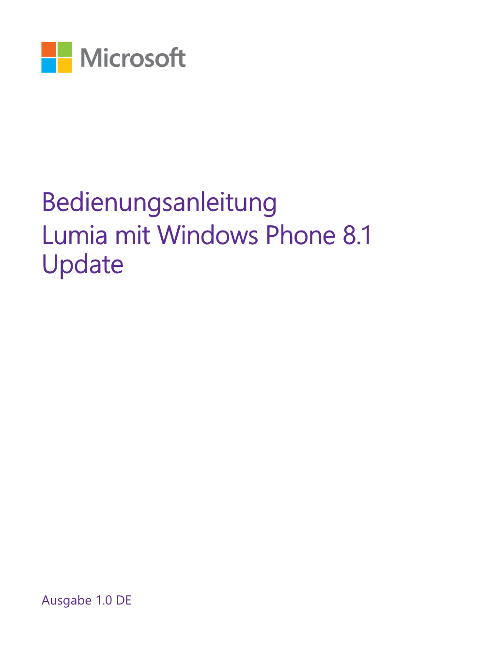 Bedienungsanleitung Microsoft Lumia