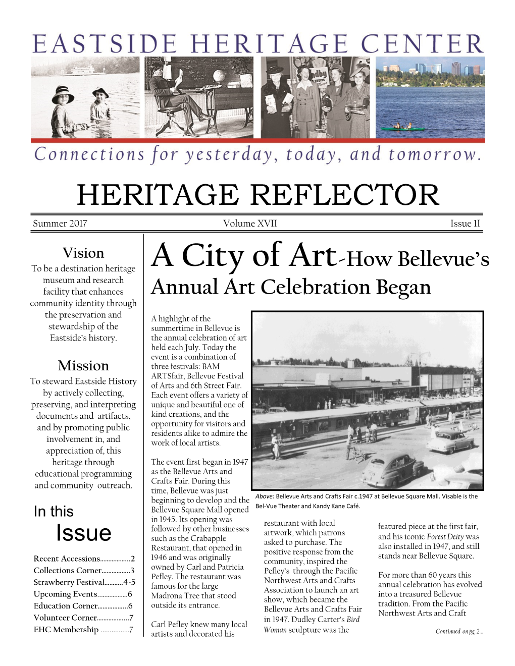 HERITAGE REFLECTOR Summer 2017 Volume XVII Issue 1I