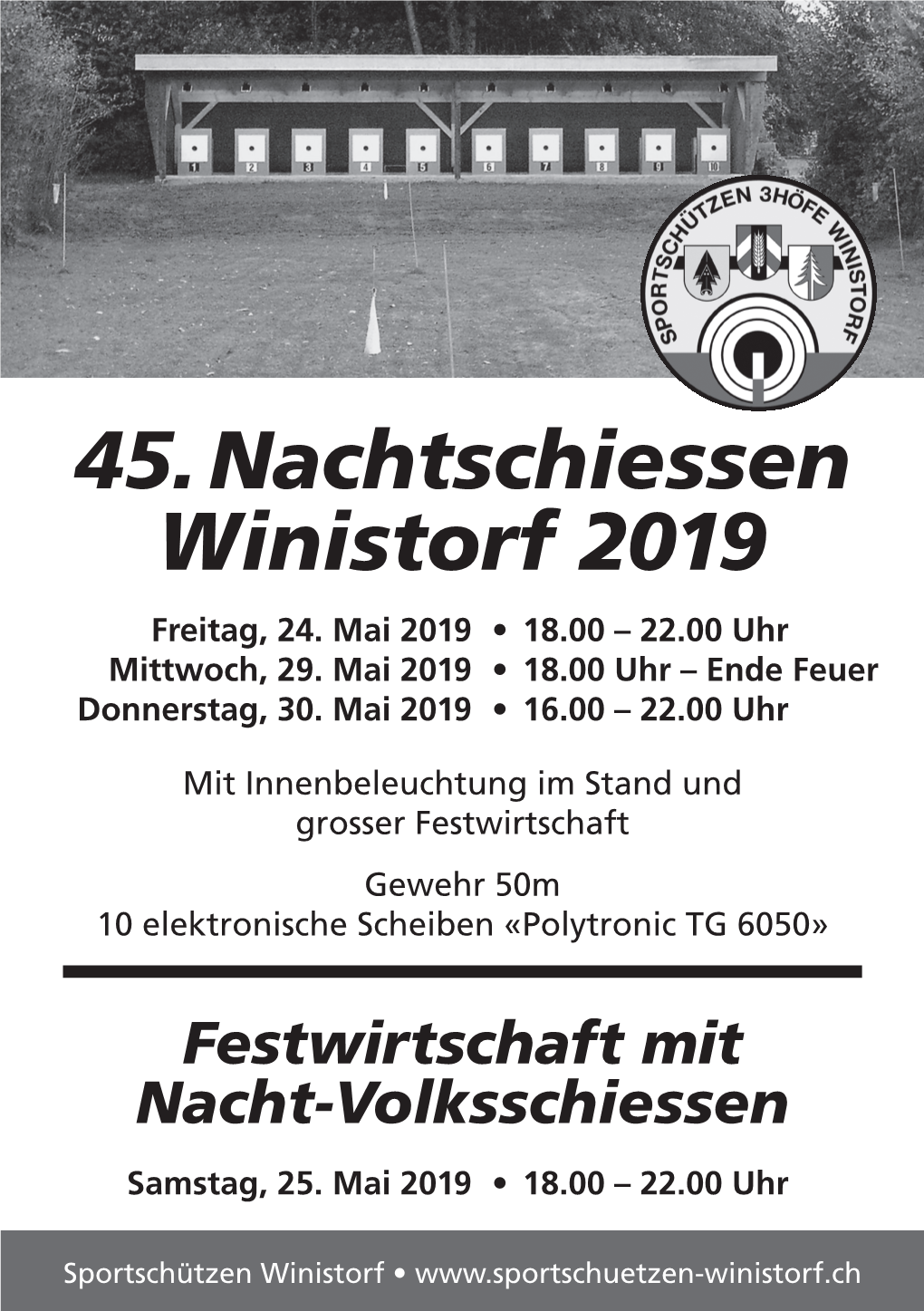 45. Nachtschiessen Winistorf 2019 Freitag, 24