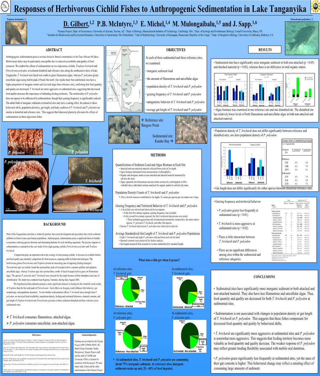 Impact of Sediment Pollution in Lake Tanganyika: a Case Study of Two