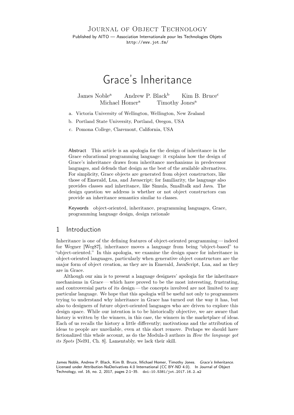 Grace's Inheritance