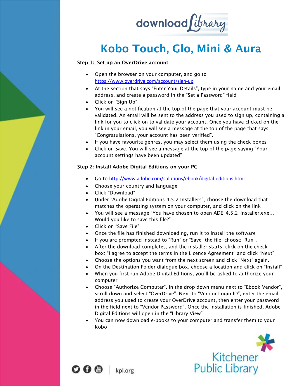 Kobo Touch, Glo, Mini & Aura