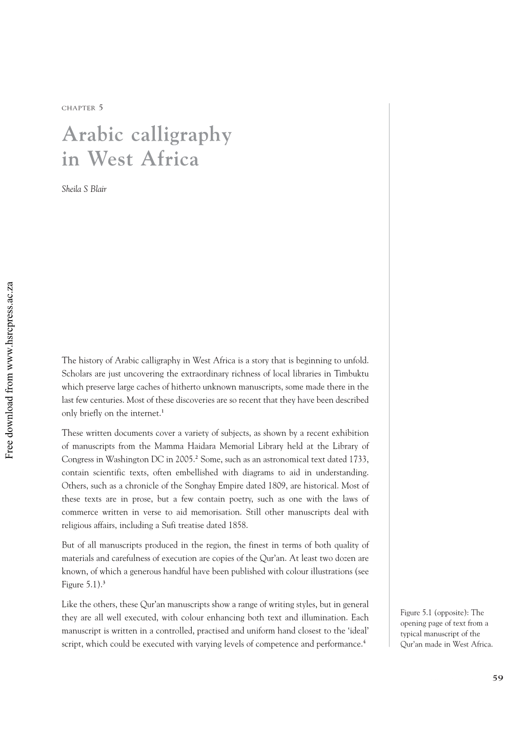 Arabic Calligraphy in West Africa