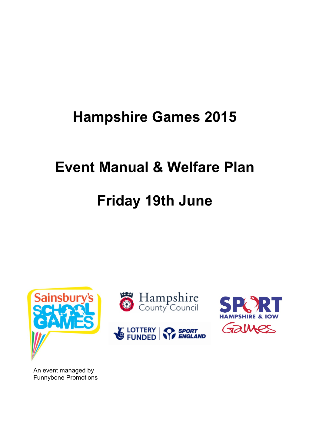 Event Manual & Welfare Plan