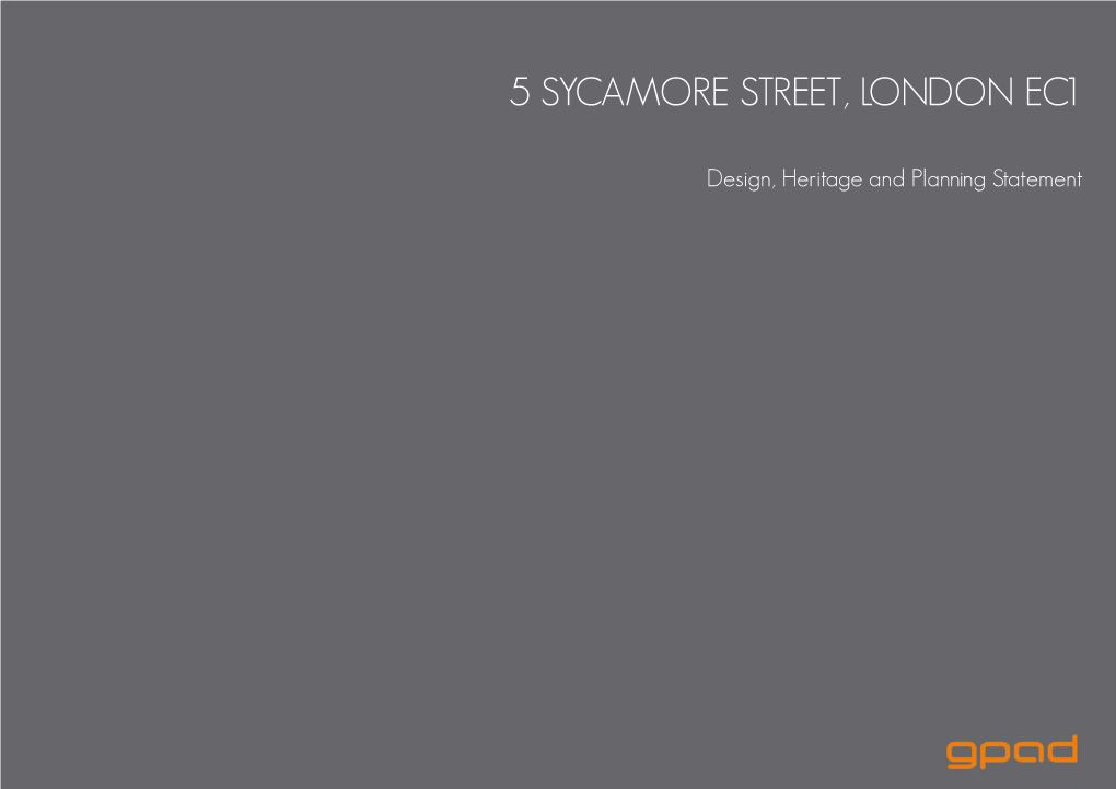 5 Sycamore Street, London Ec1