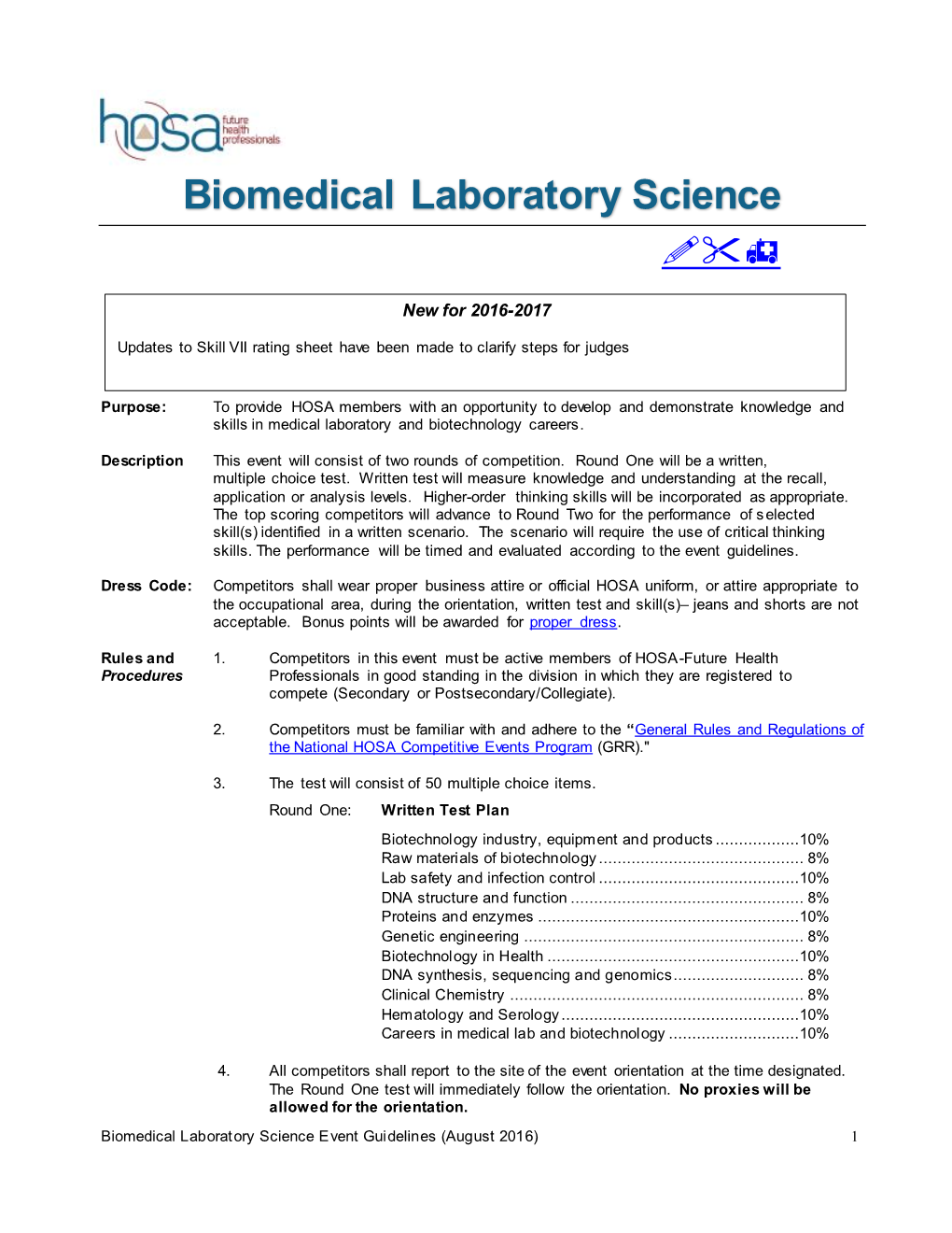 Biomedical Laboratory Science           