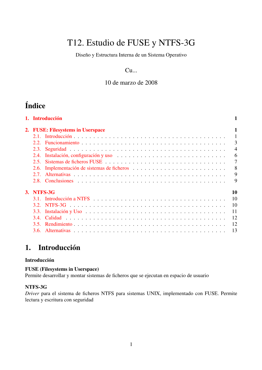 T12. Estudio De FUSE Y NTFS-3G Diseño Y Estructura Interna De Un Sistema Operativo