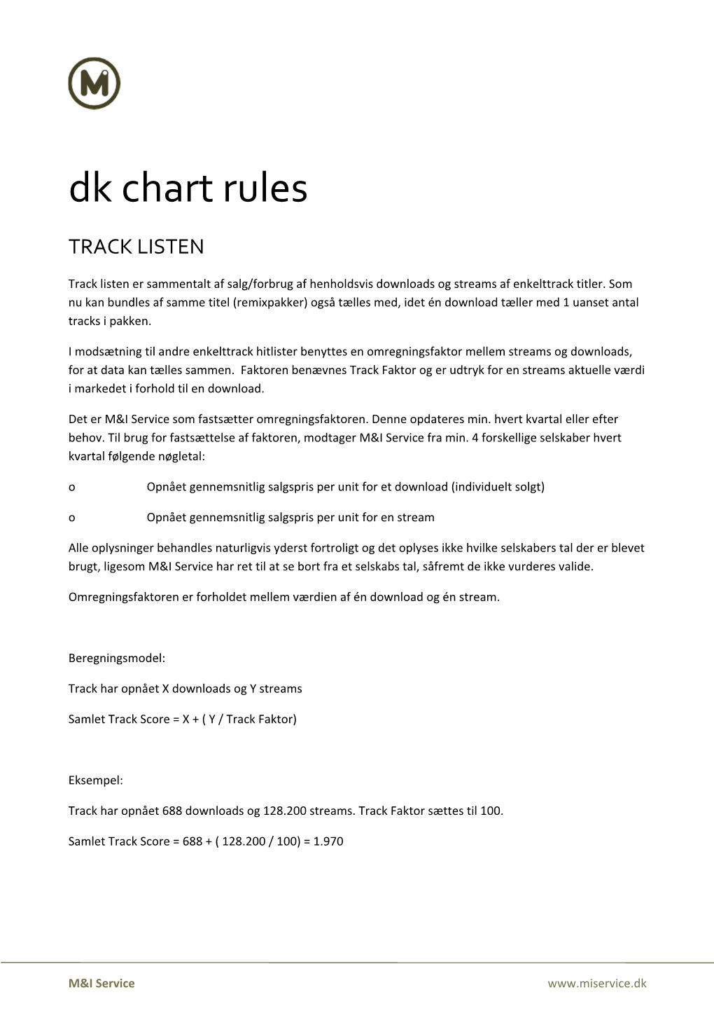 Dk Chart Rules