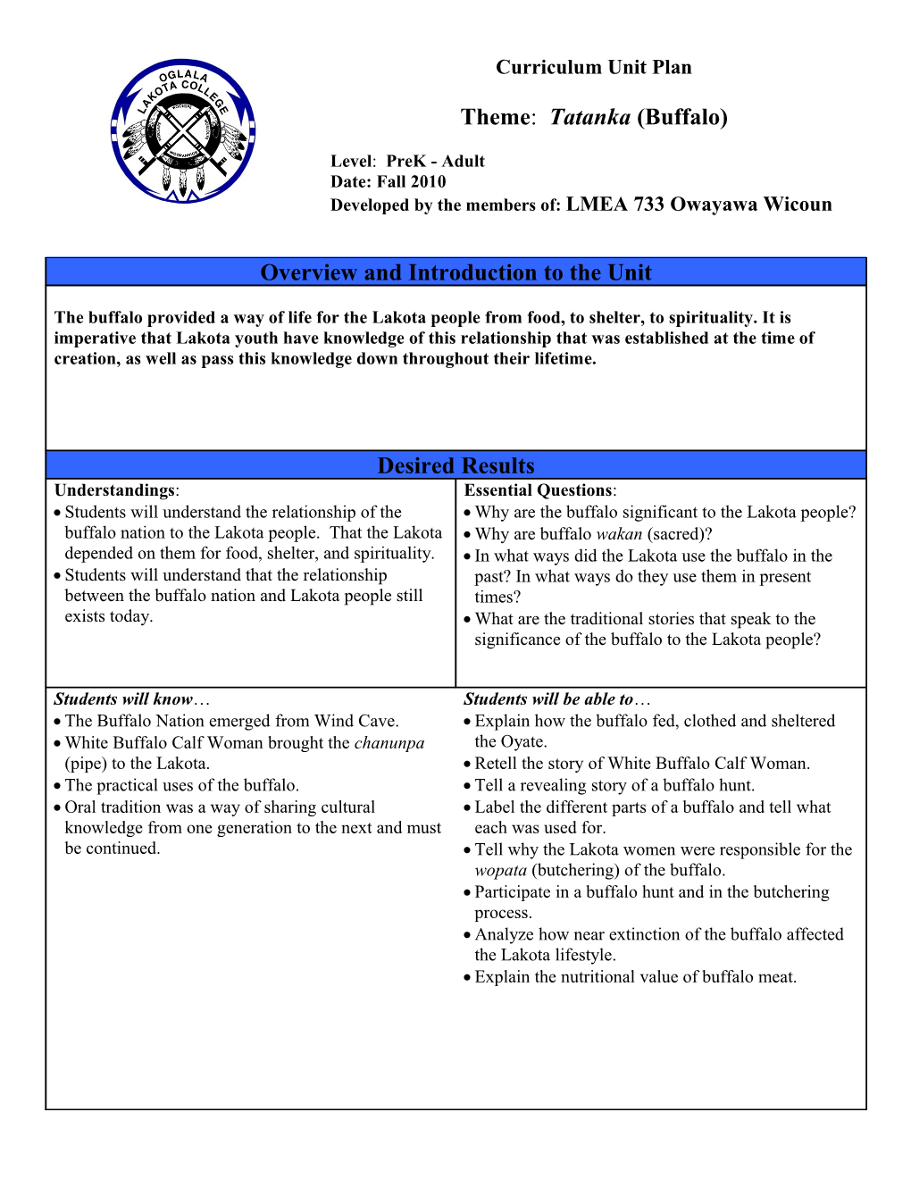 MS/HS Concepts Curriculum Unit Plan