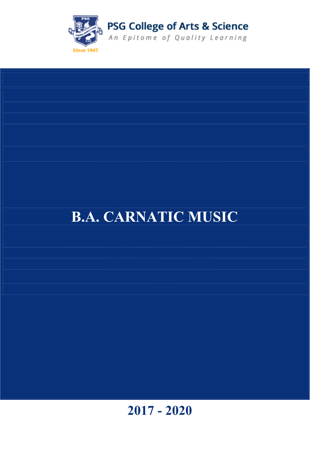 B.A. Carnatic Music