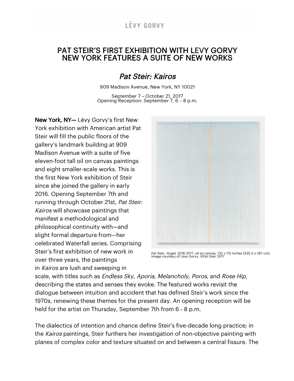 Pat Steir Press Release UPDATED