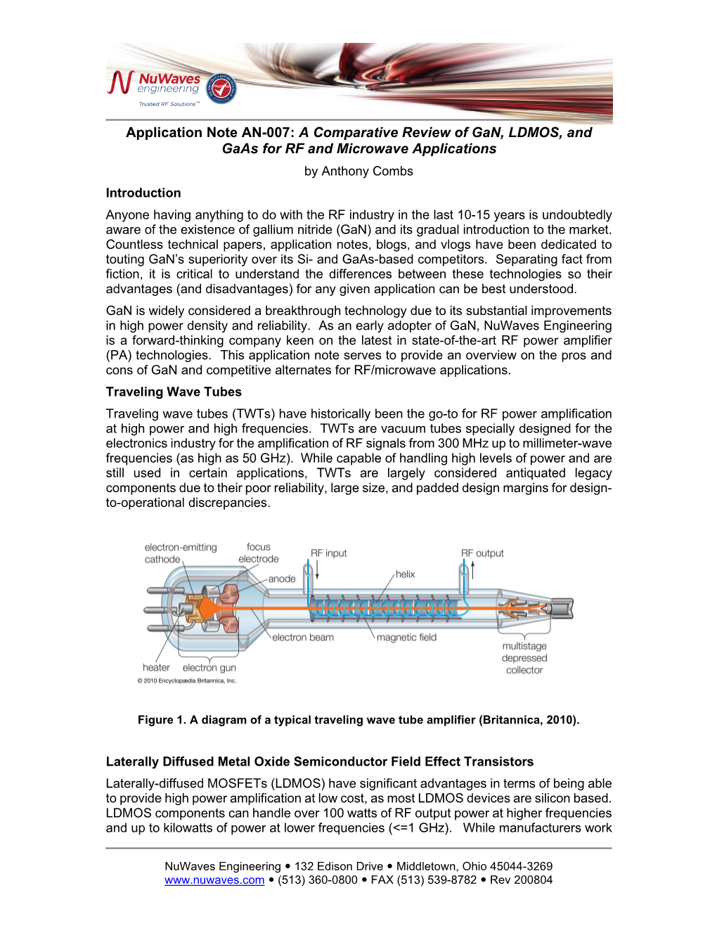 A Comparative Review of Gan, LDMOS, and Gaas for RF and Microwave Applications