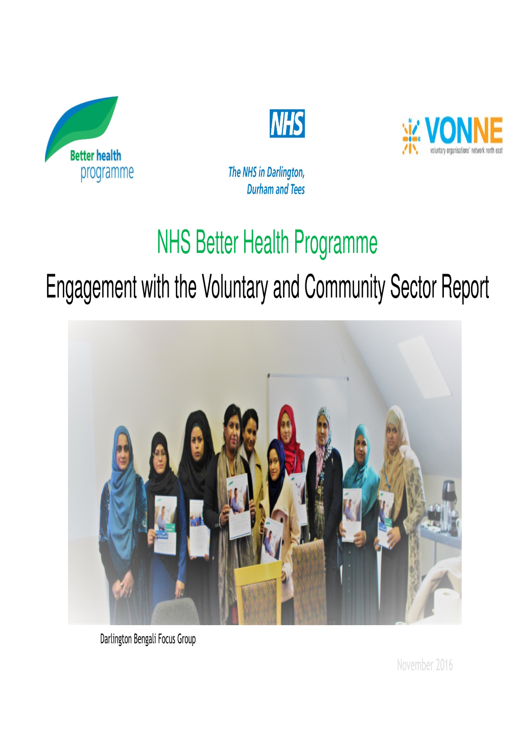 NHS Better Health Programme Engagement with the Voluntary and Community Sector Report