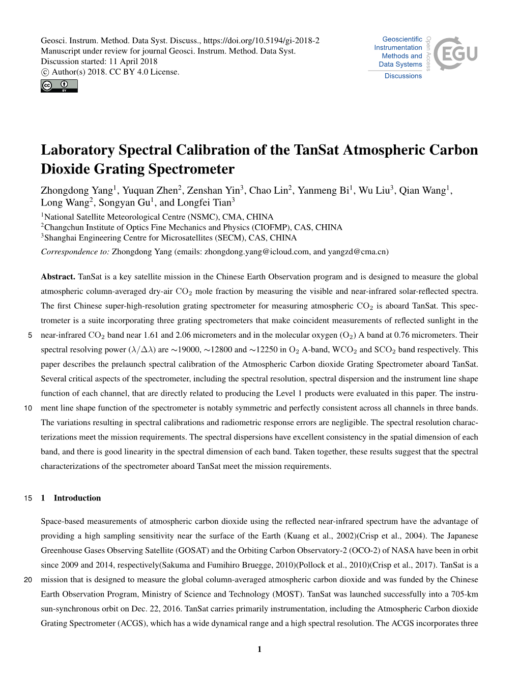 Laboratory Spectral Calibration of the Tansat Atmospheric Carbon