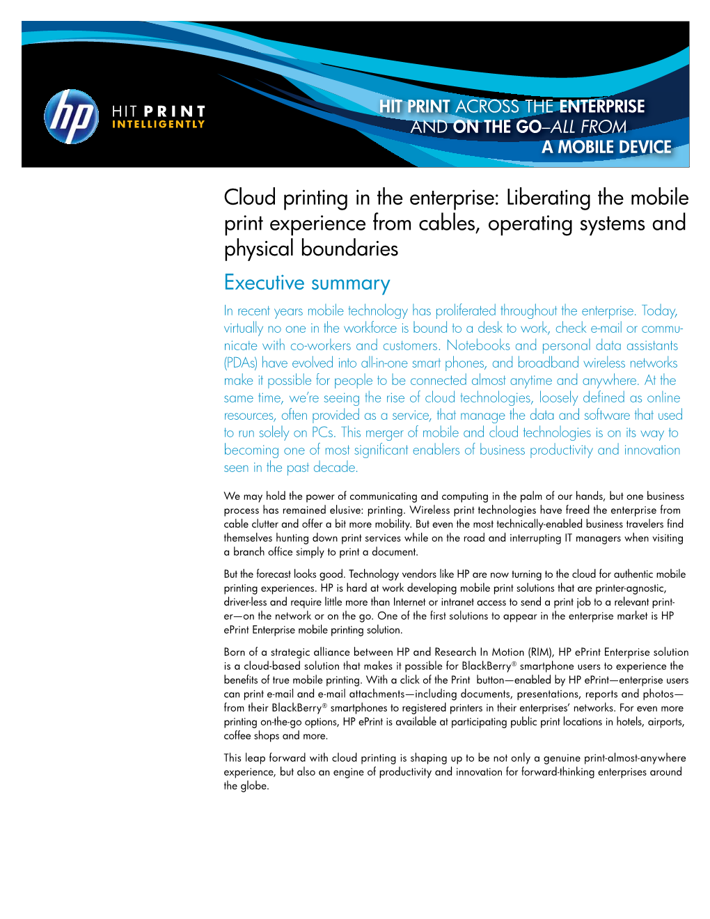 Cloud Printing in the Enterprise