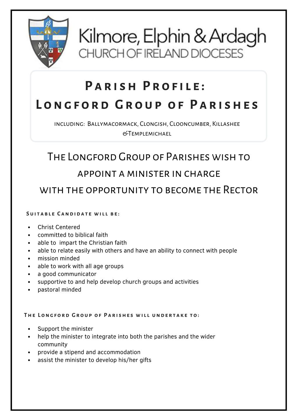 Parish Profile: Longford Group of Parishes