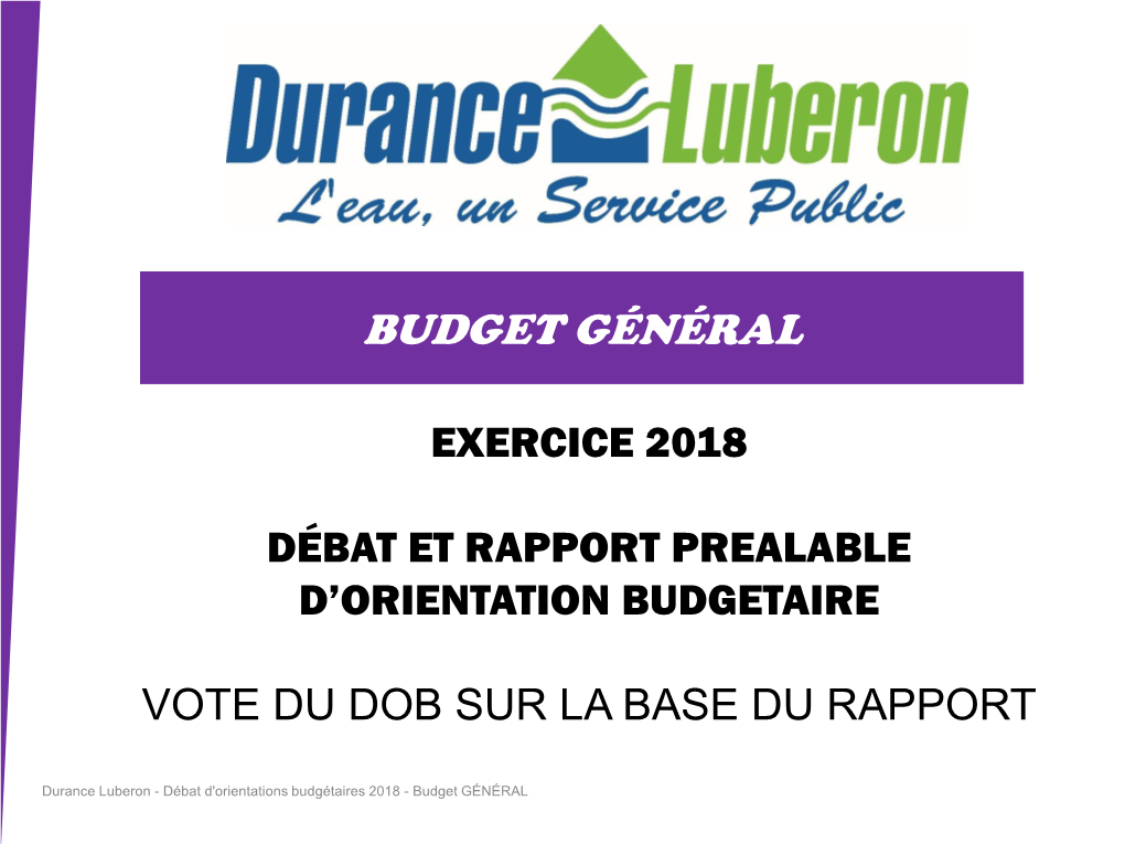 Budget Général