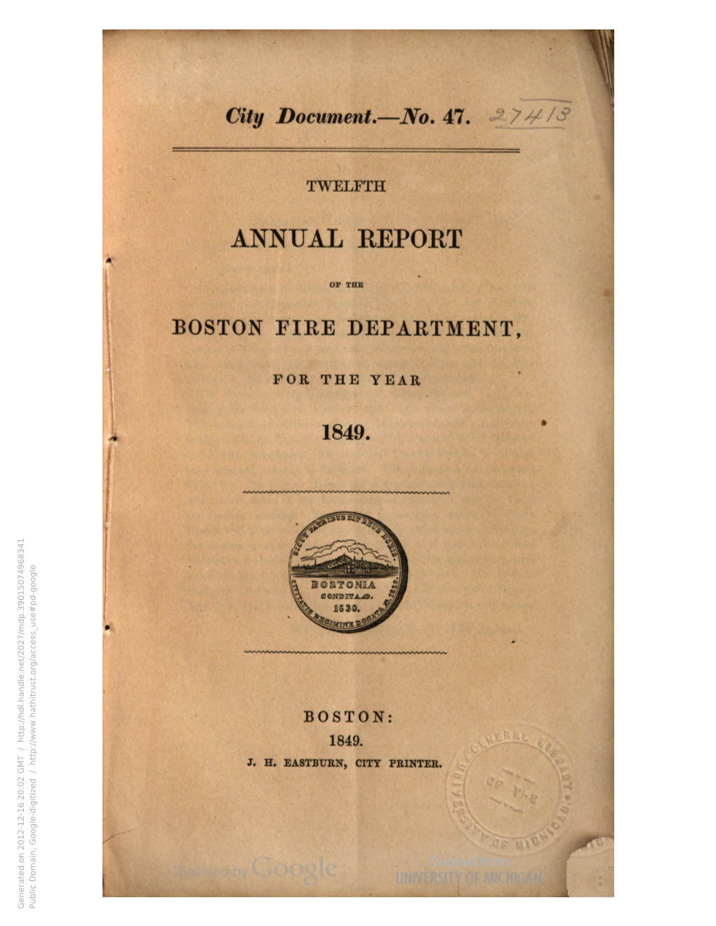 12Th Annual Report of the Chief Engineer