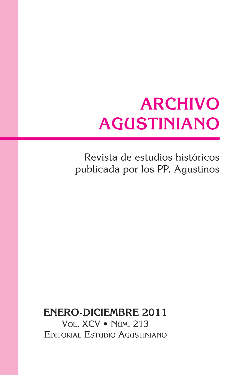 Archivo Agustiniano 1 R O J O N E G R O E E N D I T E O V R R O O I a L P